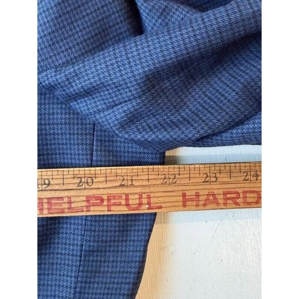 Lauren Ralph Lauren Navy Blue Mini Pattern Mens Blazer Jacket Size 43R